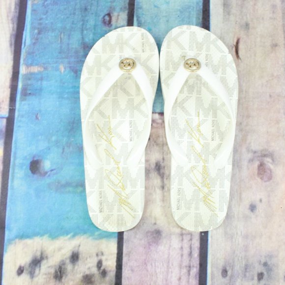 MICHAEL KORS MK Logo Thong Slippers Size 8 L - Picture 6 of 9